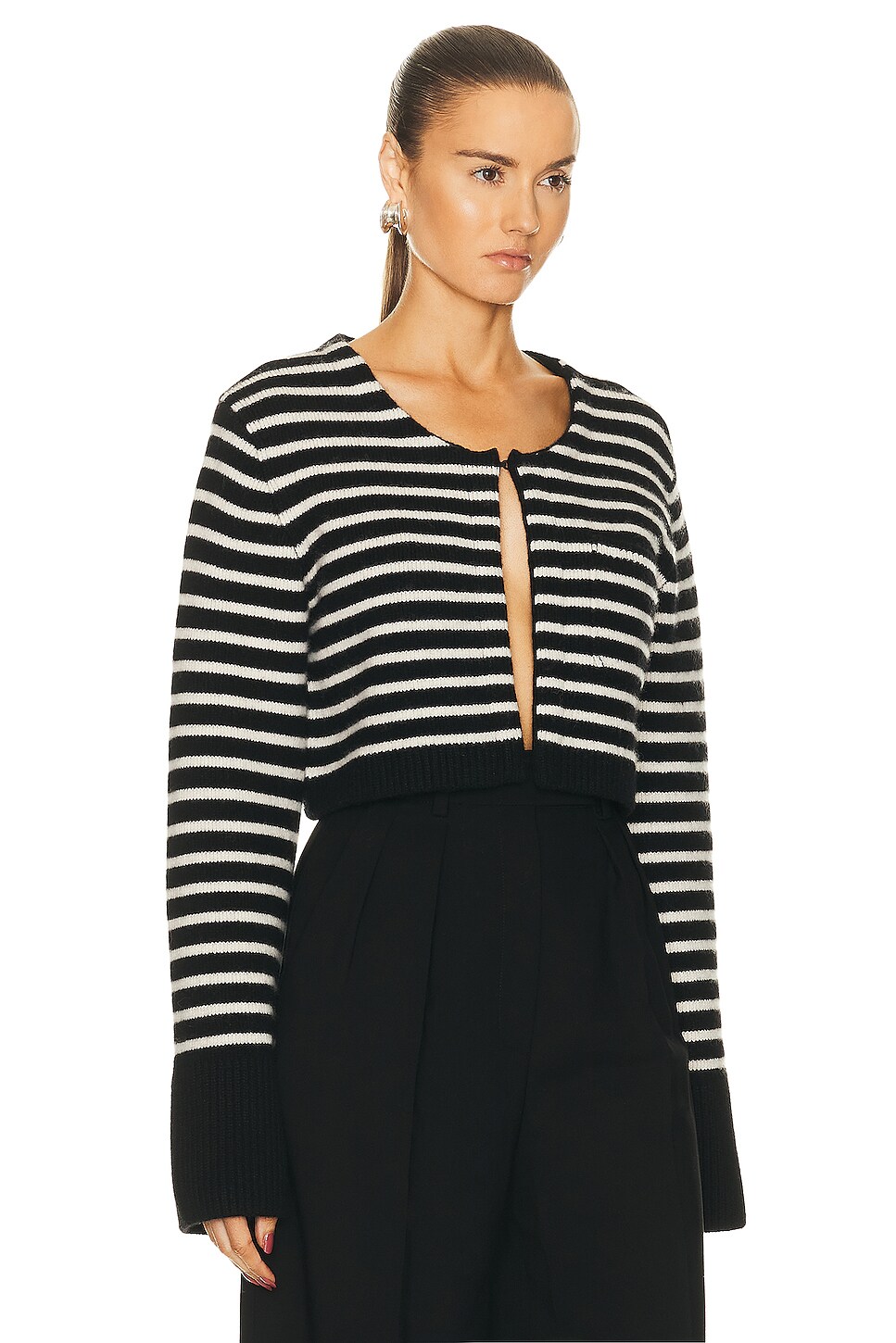 Calix Crop Cardigan | Black