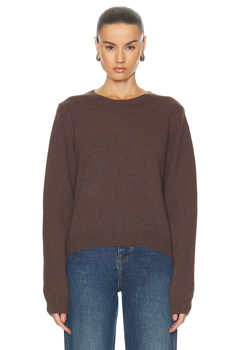 Image 1 of KHAITE Diletta Sweater in Umber