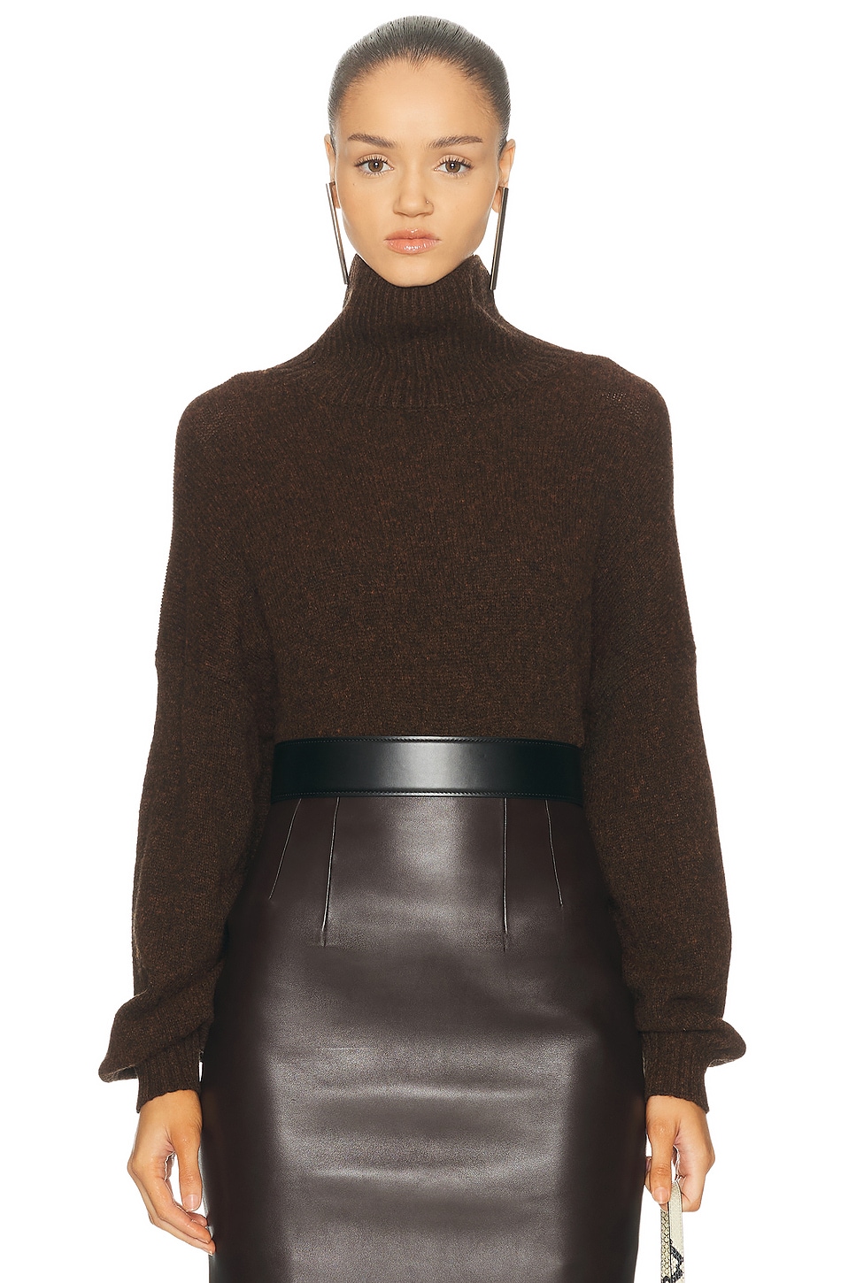 Image 1 of KHAITE Morris Sweater in Chestnut