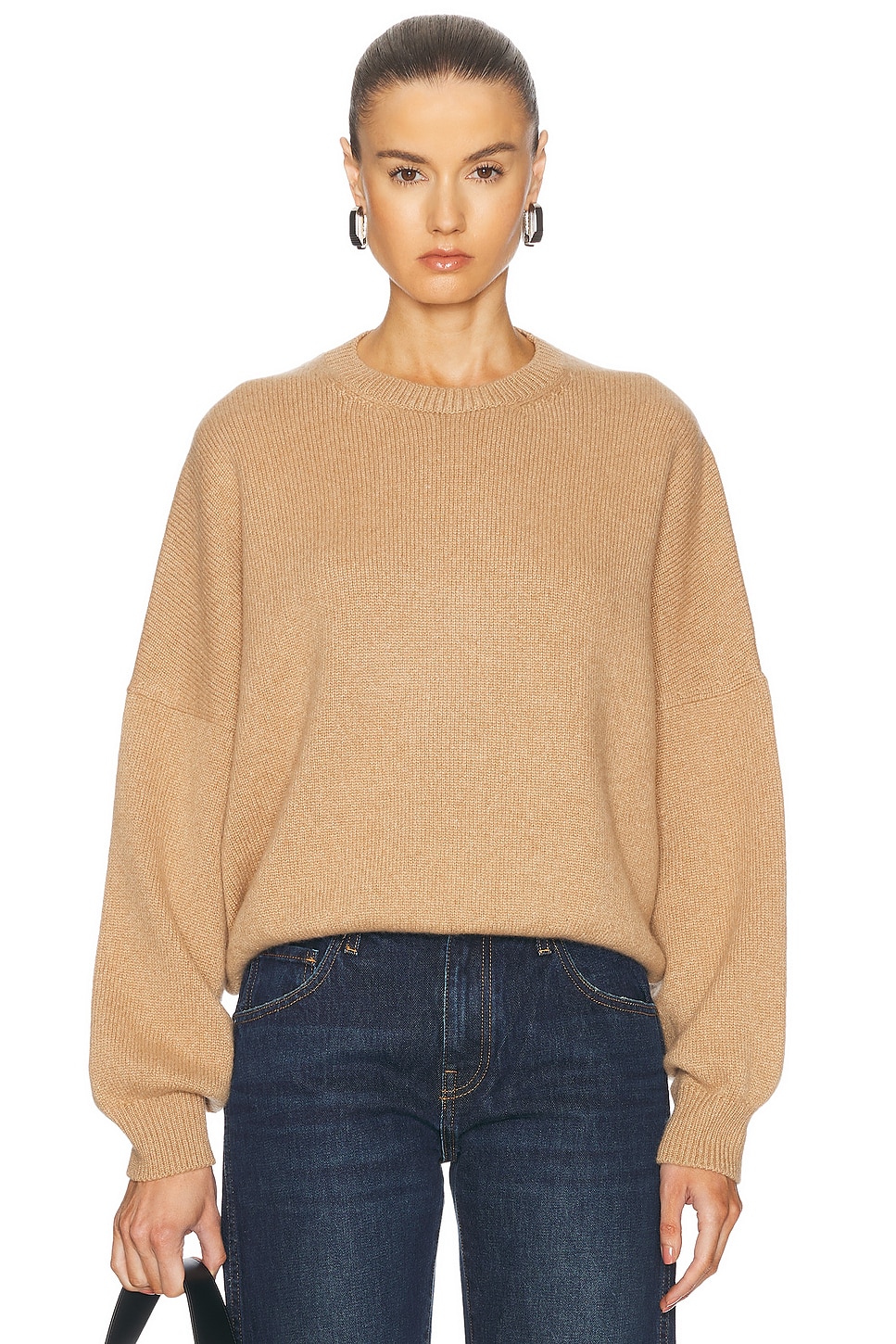 Image 1 of KHAITE Margaux Sweater in Biscotti