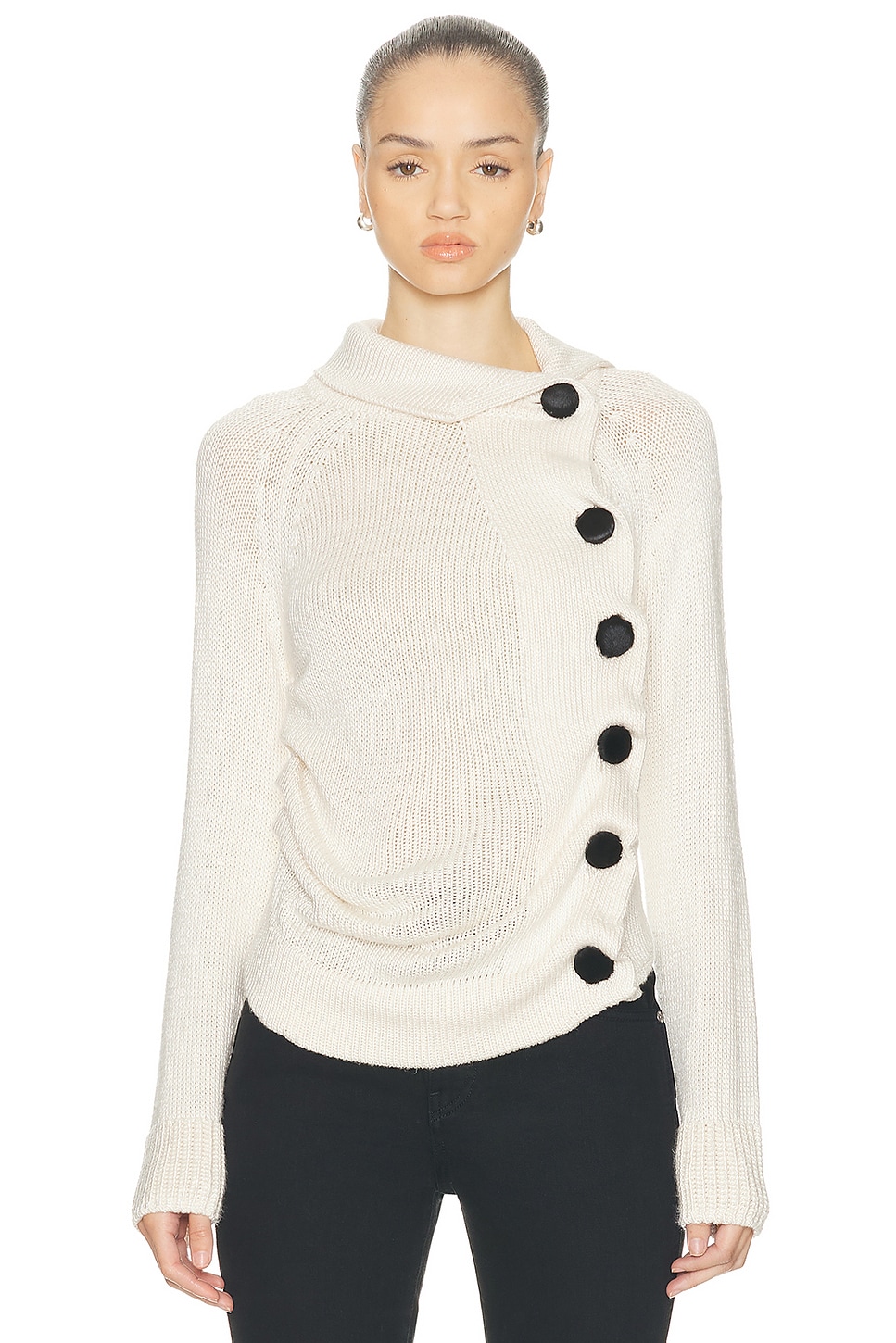 Image 1 of KHAITE Lorrai Cardigan in Glaze