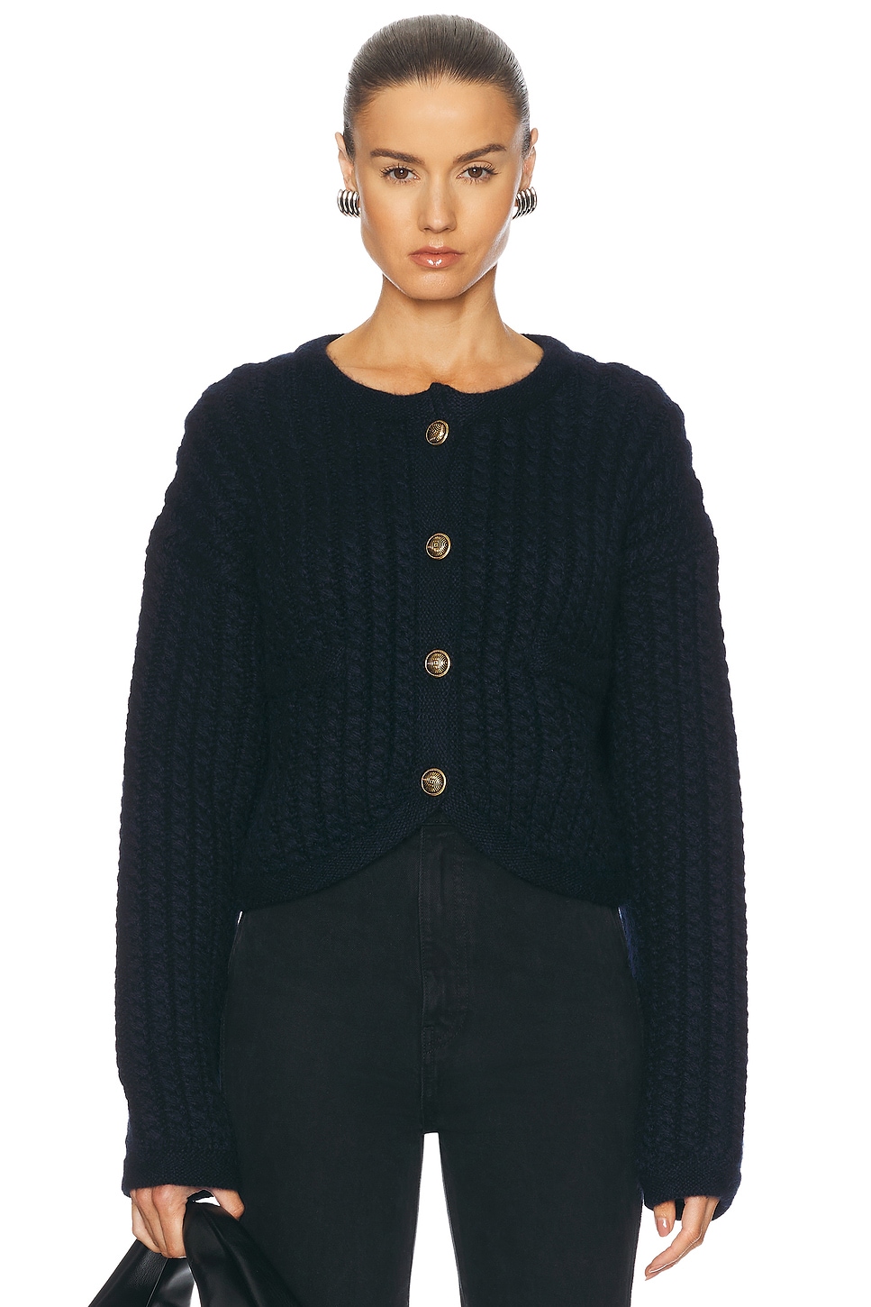 Balser Cashmere Cardigan in Navy