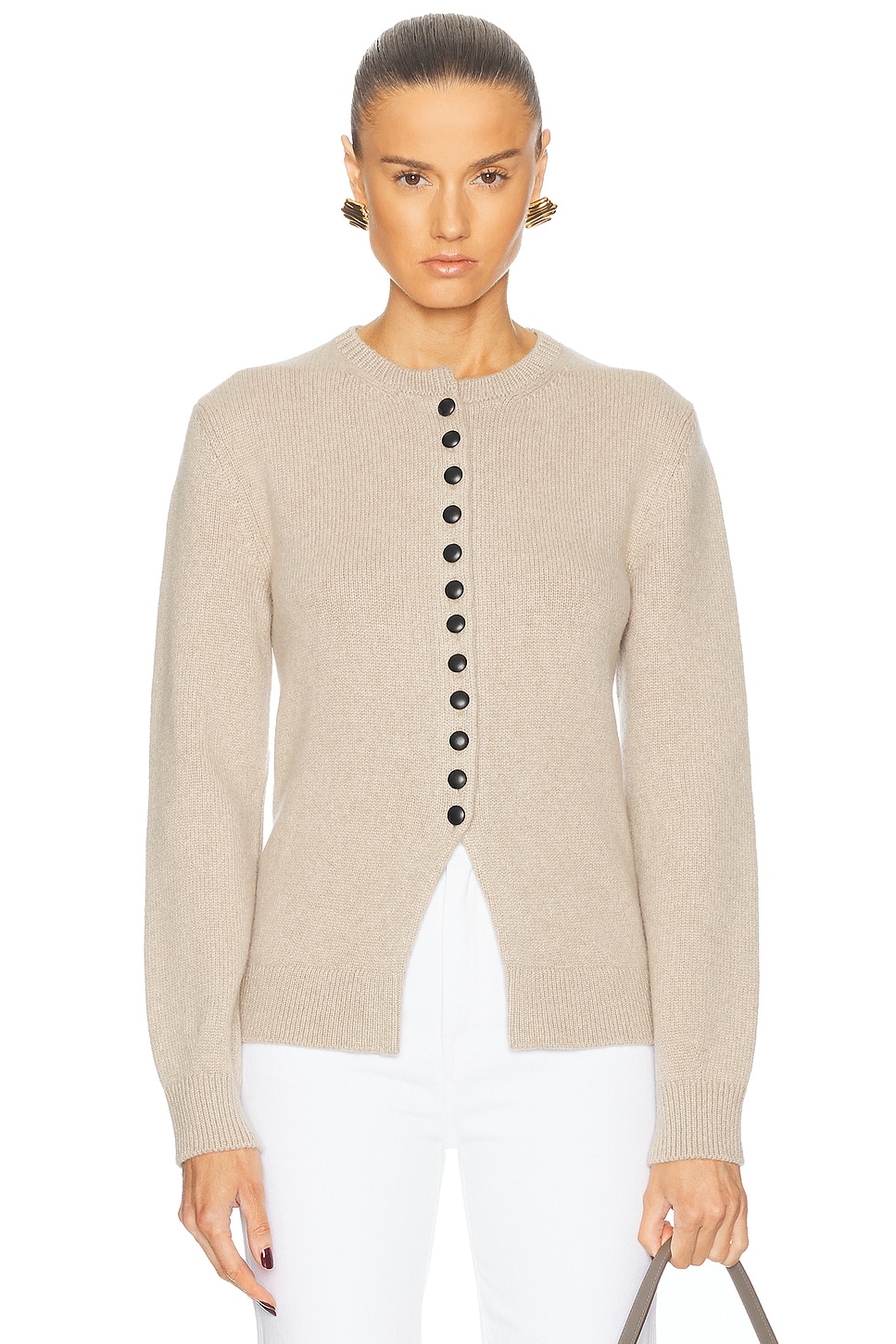 Josette Cashmere Cardigan in Brown