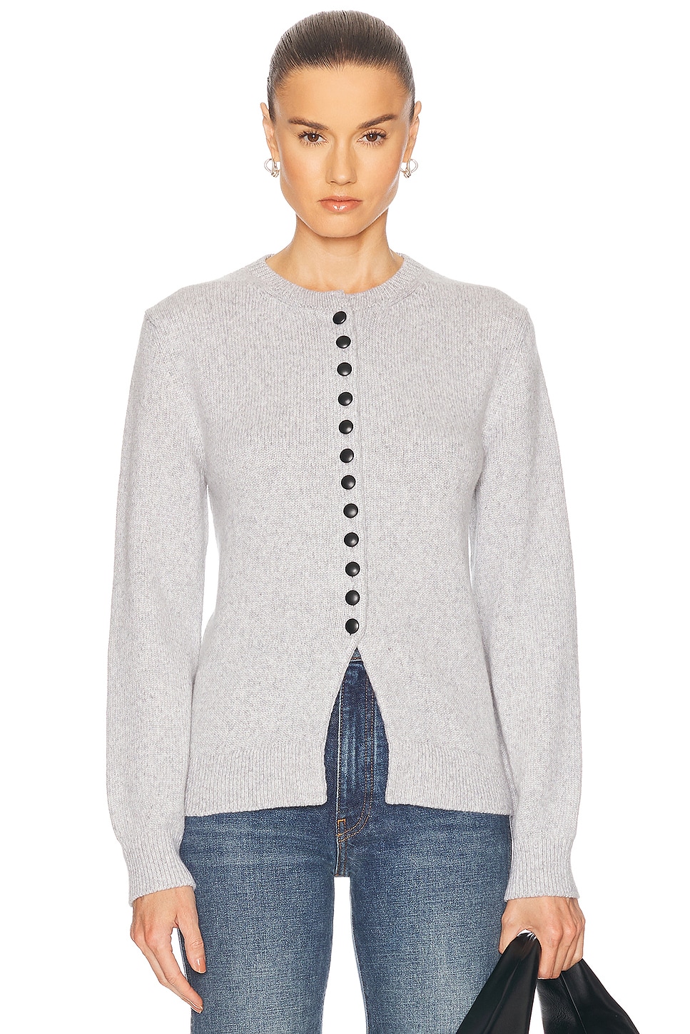 Image 1 of KHAITE Josette Cashmere Cardigan in Dove