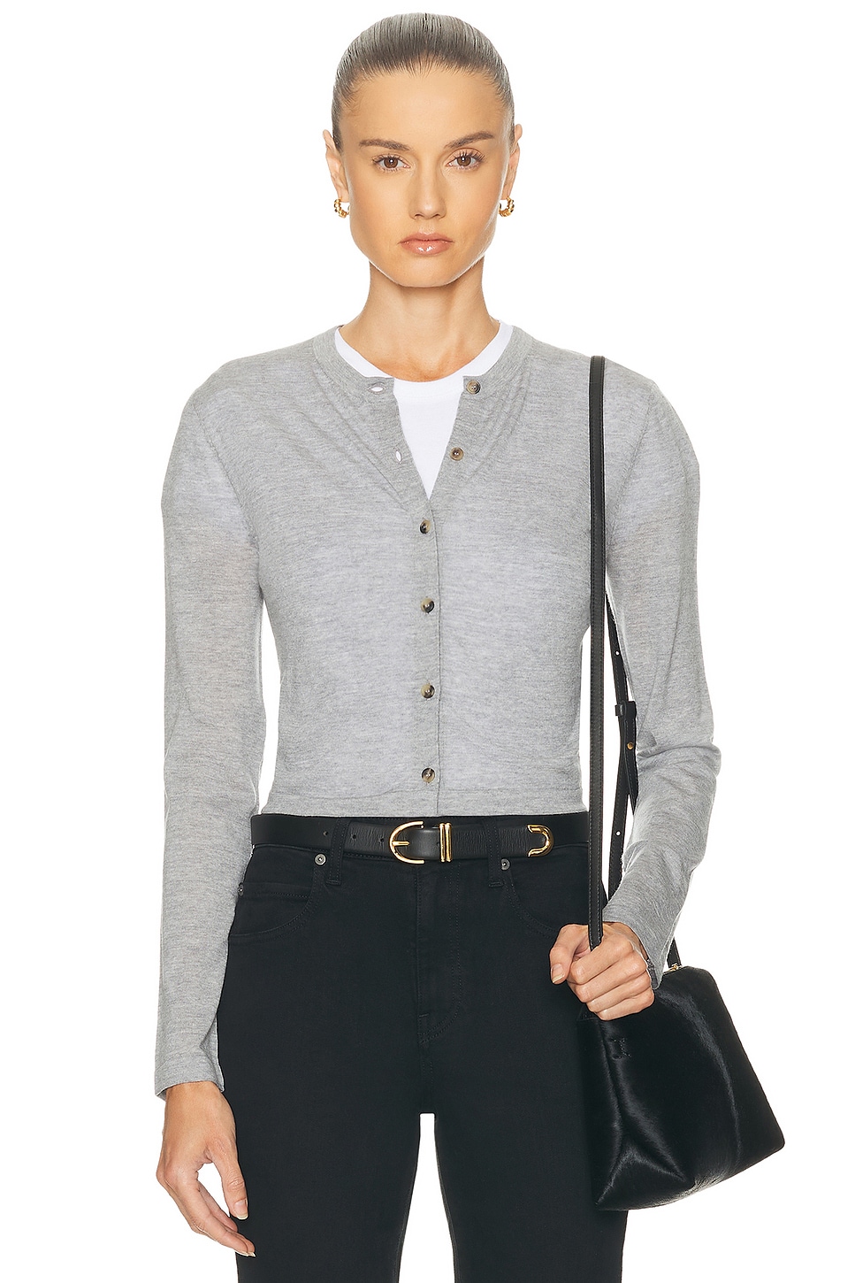 Image 1 of KHAITE Brieta Cardigan in Mercury