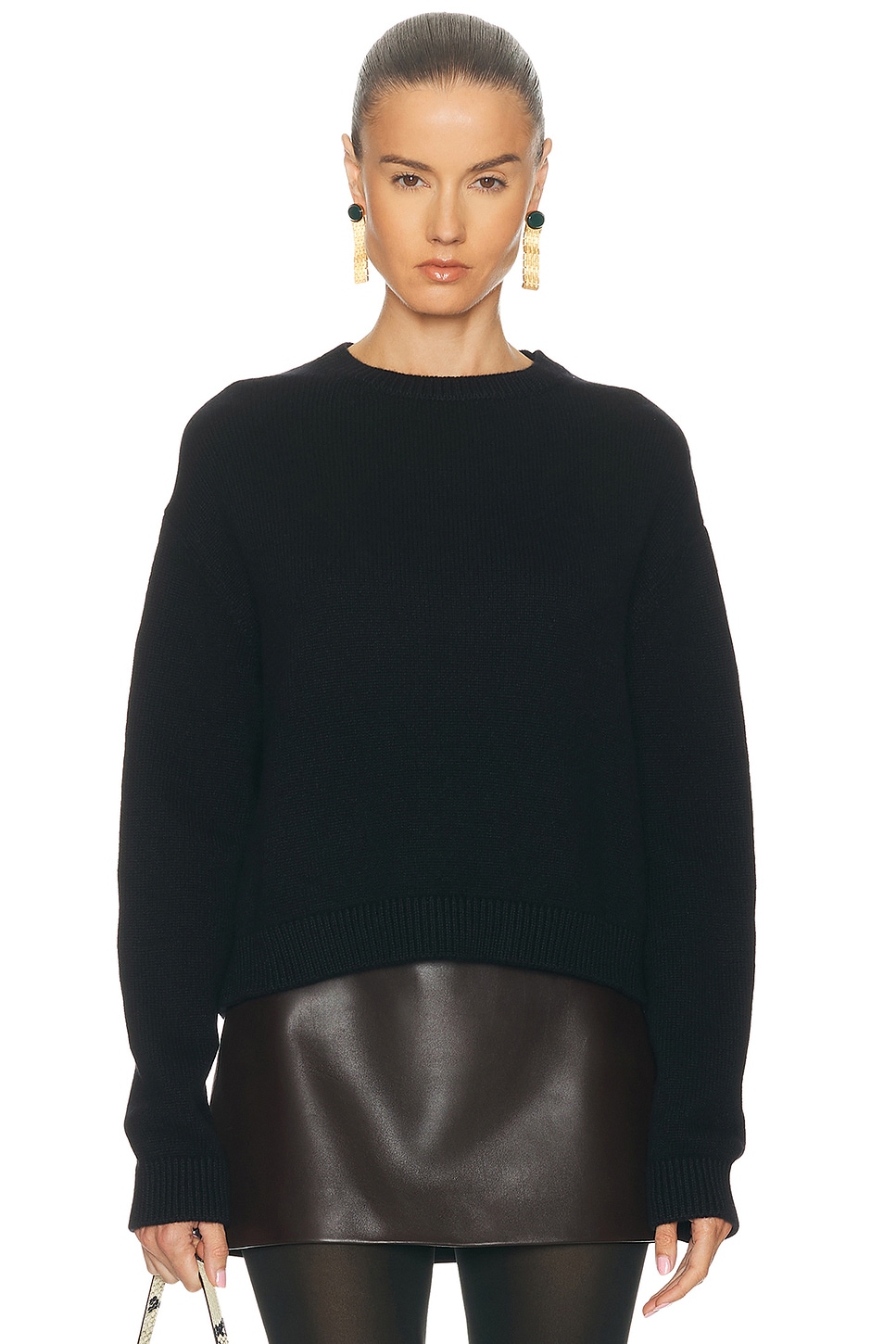 Image 1 of KHAITE Milo Cashmere Sweater in Black