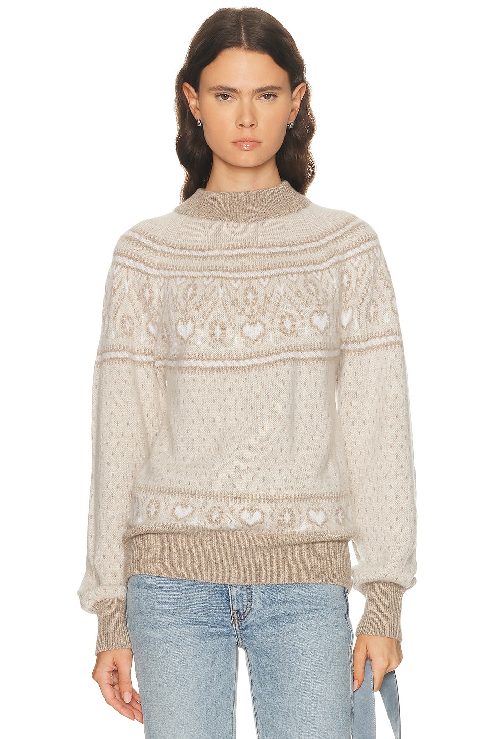 Image 1 of KHAITE Guy Cashmere Sweater in Light Multi