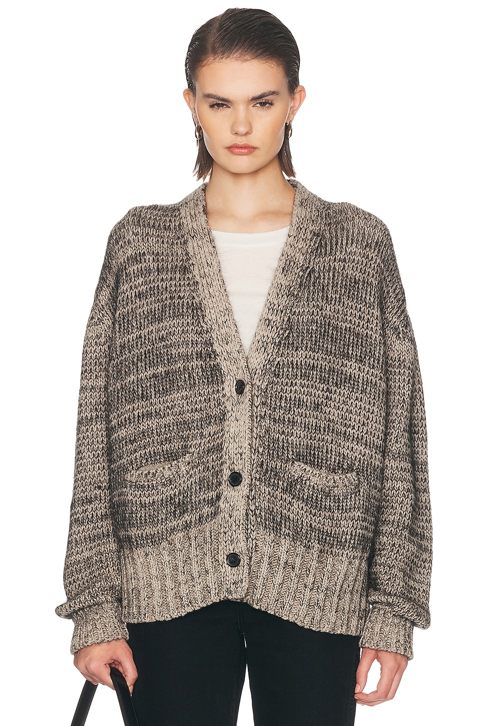 Khaite Maura Cardigan In Sepia & Black Multi