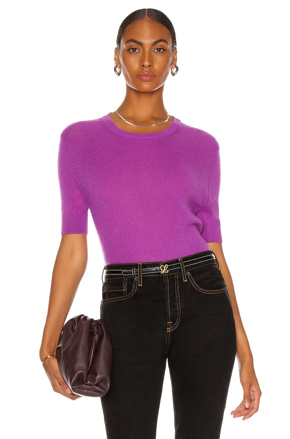 Image 1 of KHAITE Dianna Sweater in Aster