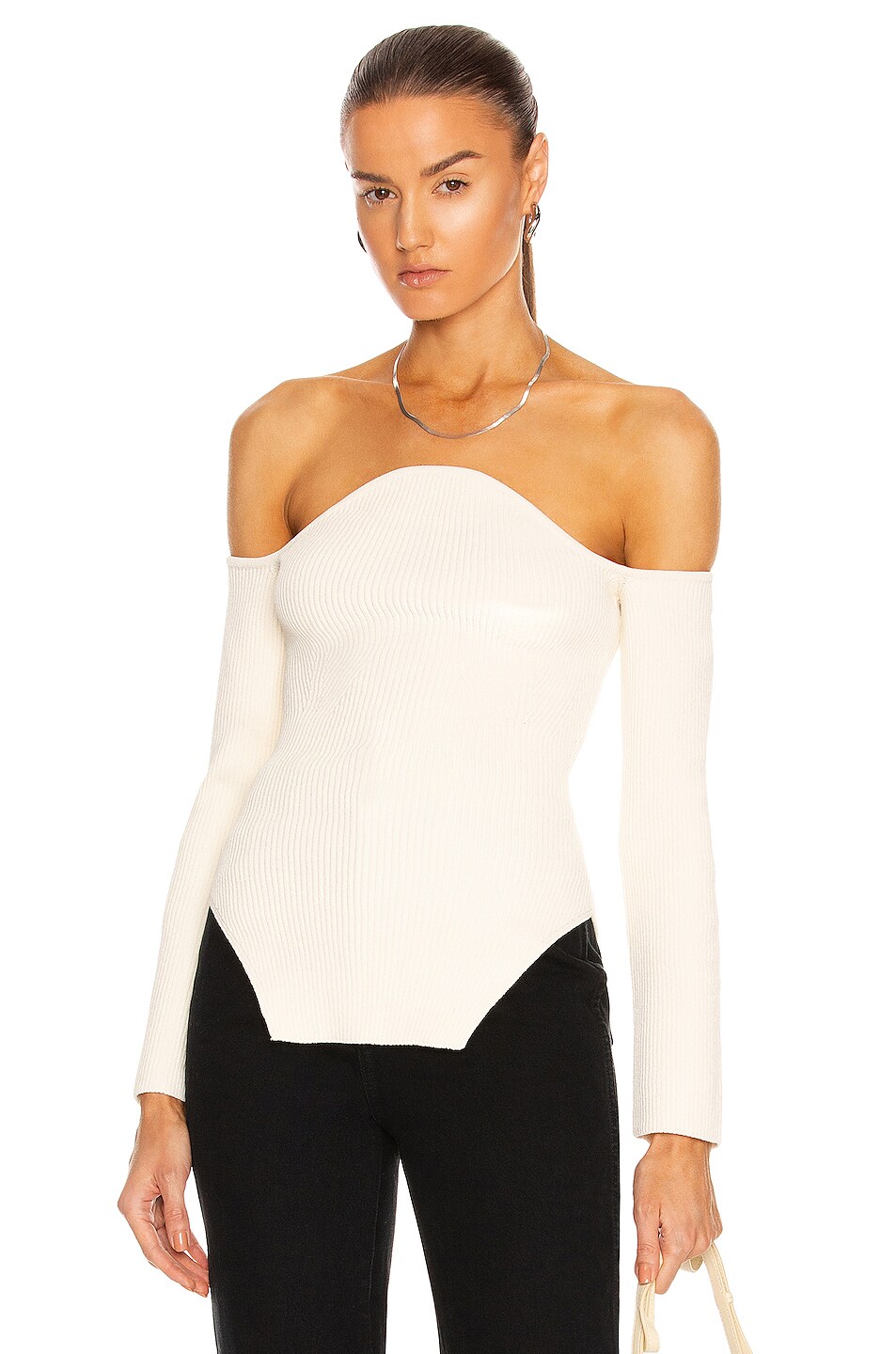 KHAITE Maria Sweater in Ivory | FWRD