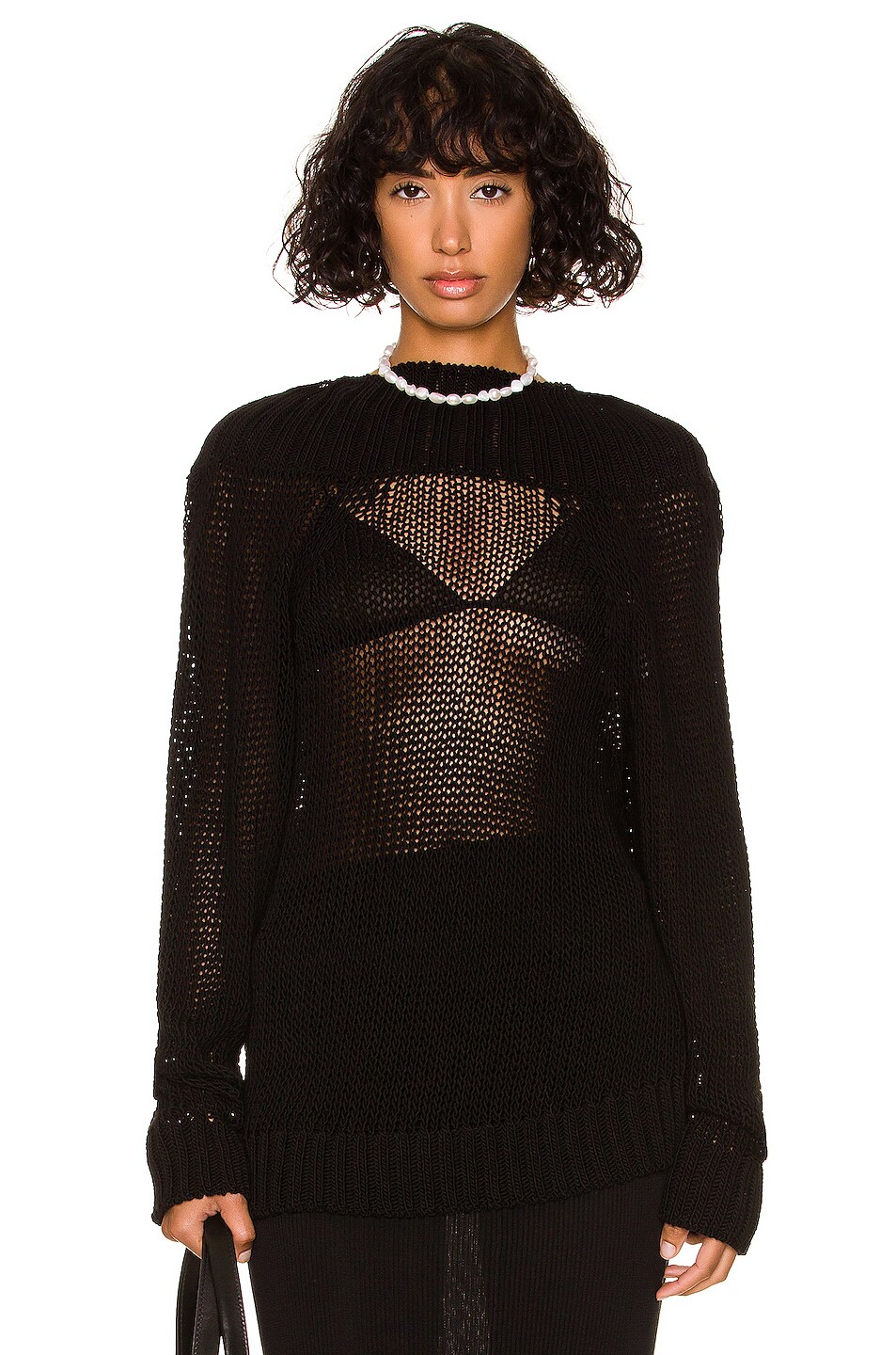 Image 1 of KHAITE Flora Sweater in Black
