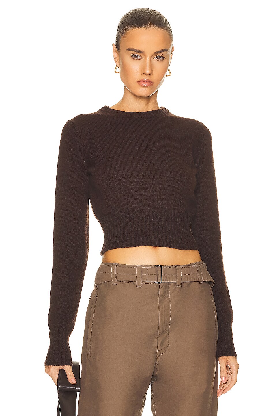 Image 1 of KHAITE Aroon Sweater in Rosewood
