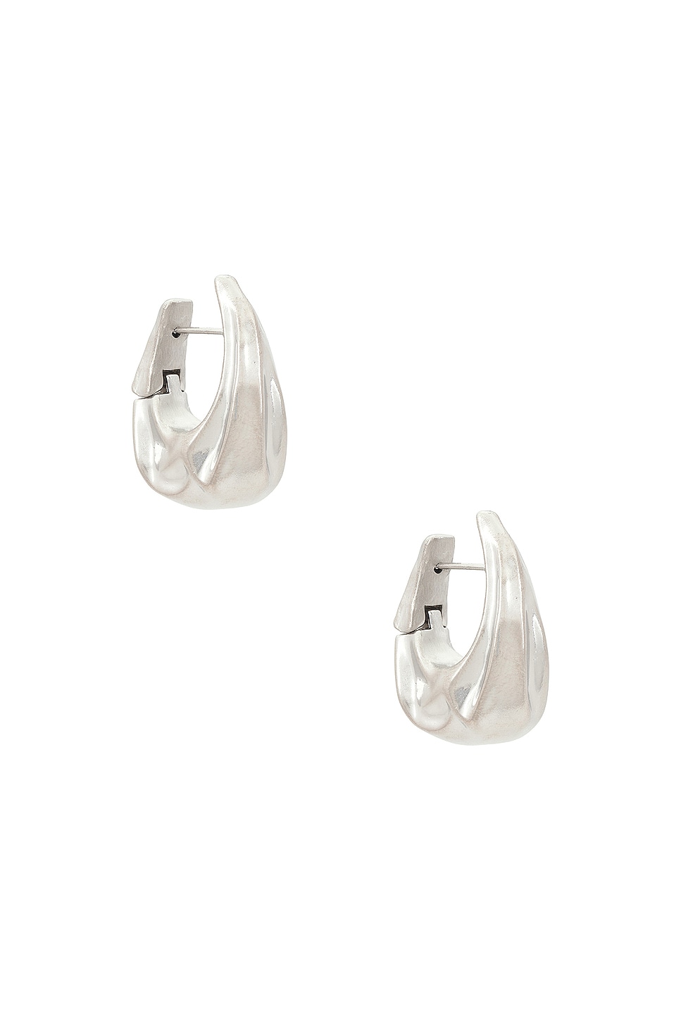 Image 1 of KHAITE Olivia Small Hoop Earrings in Silver
