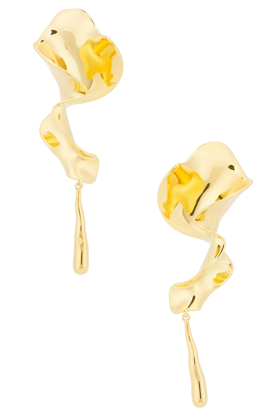 Khaite Tidal Earrings In Gold