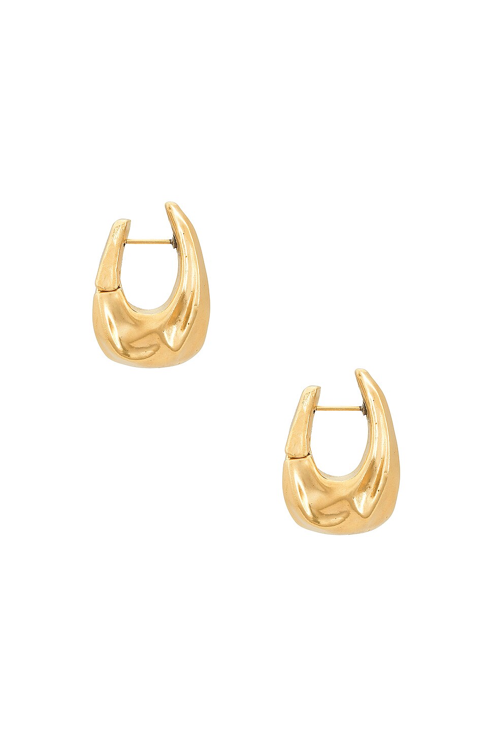 KHAITE Olivia Small Hoop Earrings in Gold | FWRD