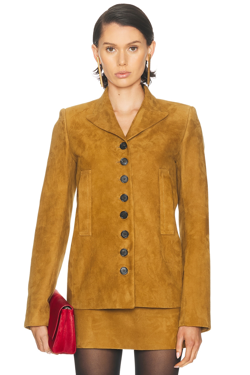 Image 1 of KHAITE Saraphina Jacket in Toffee