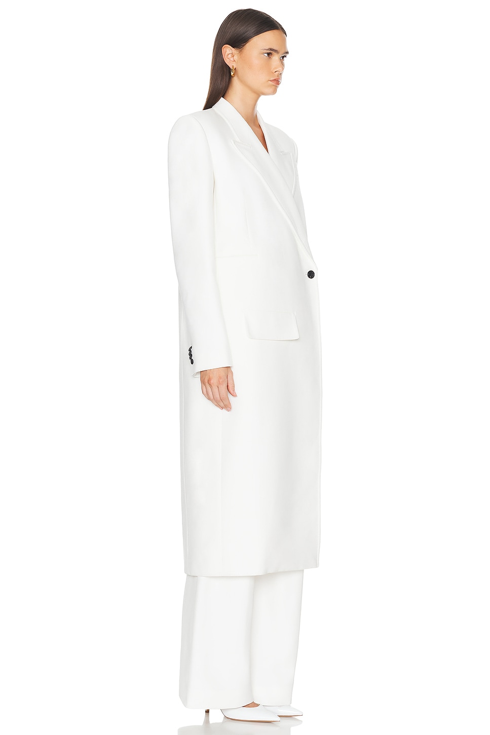 Khaite Cobble Coat In Chalk