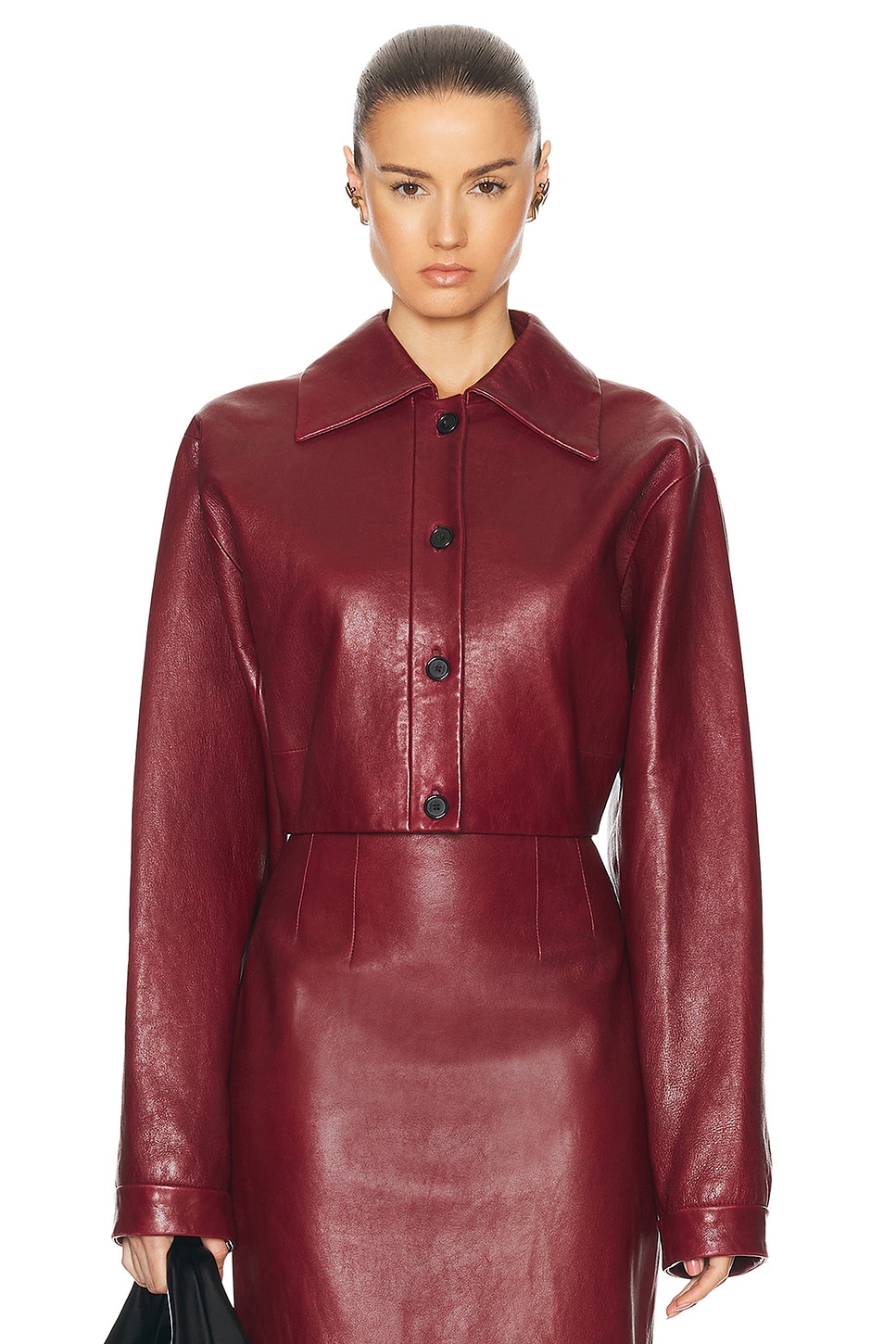 Shop Khaite Sue Jacket In Oxblood