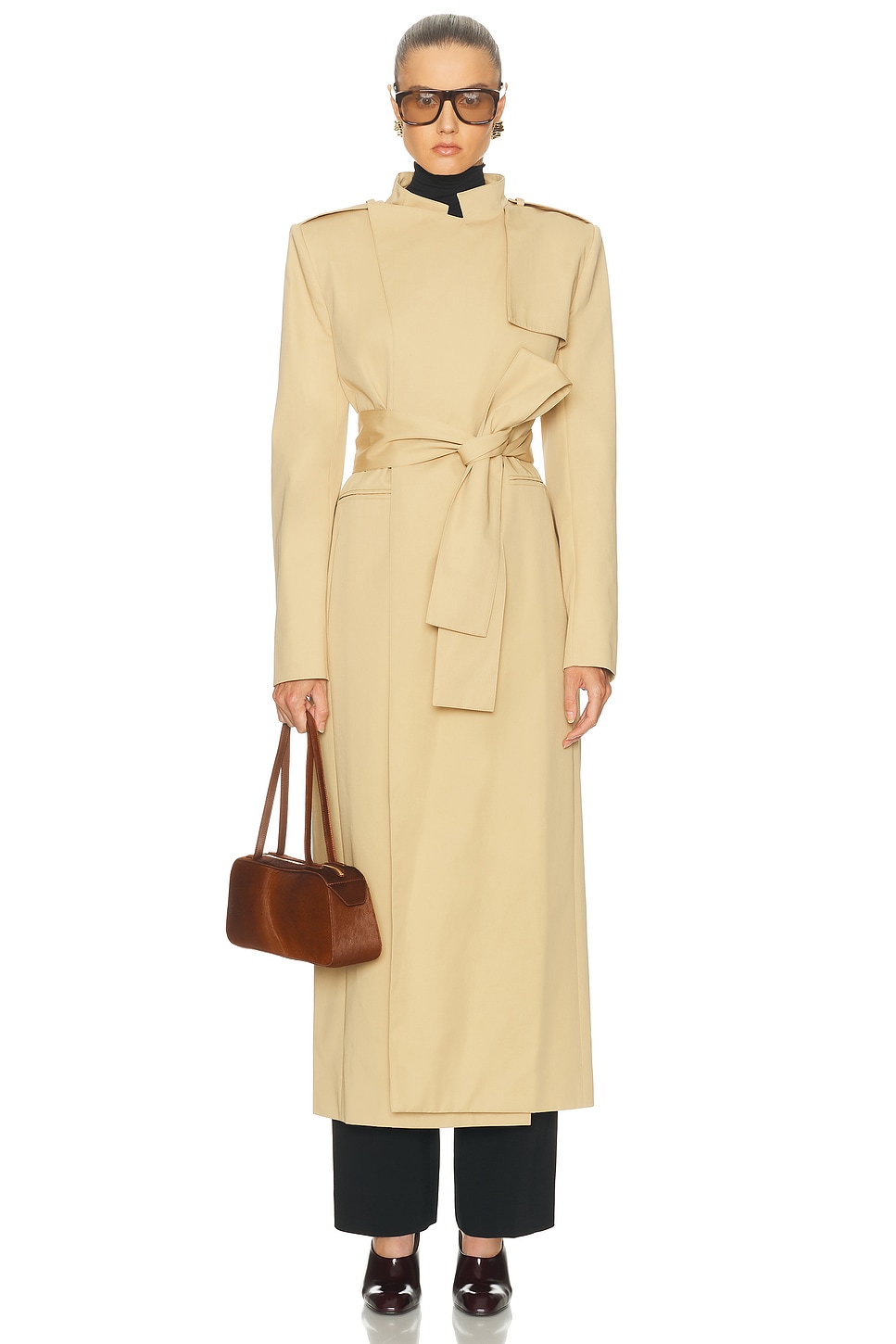 Image 1 of KHAITE Maxwell Coat in Wheat