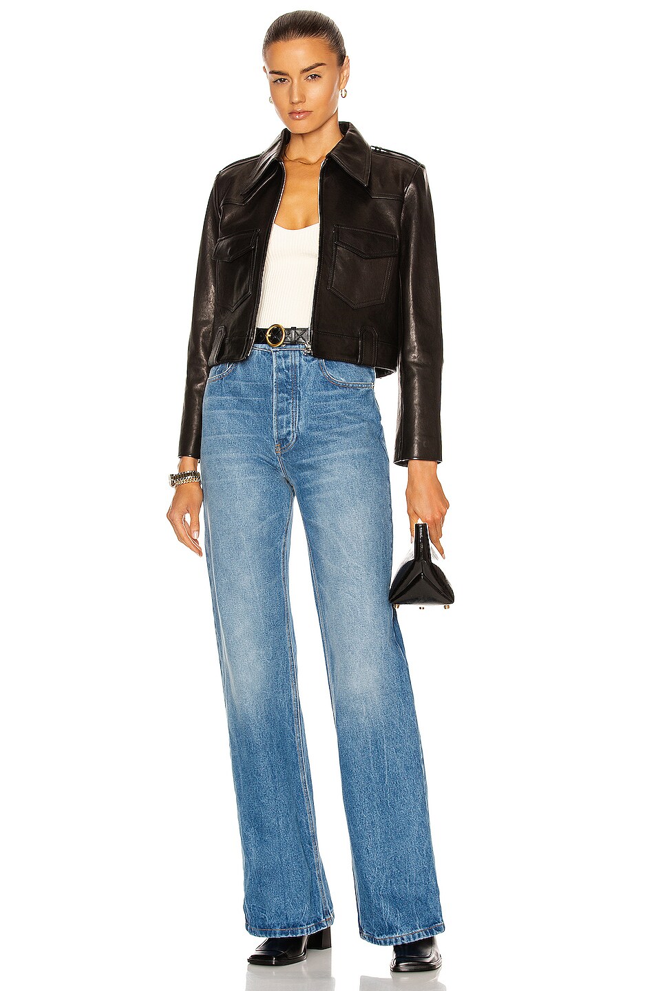 KHAITE Corey Jacket in Black | FWRD