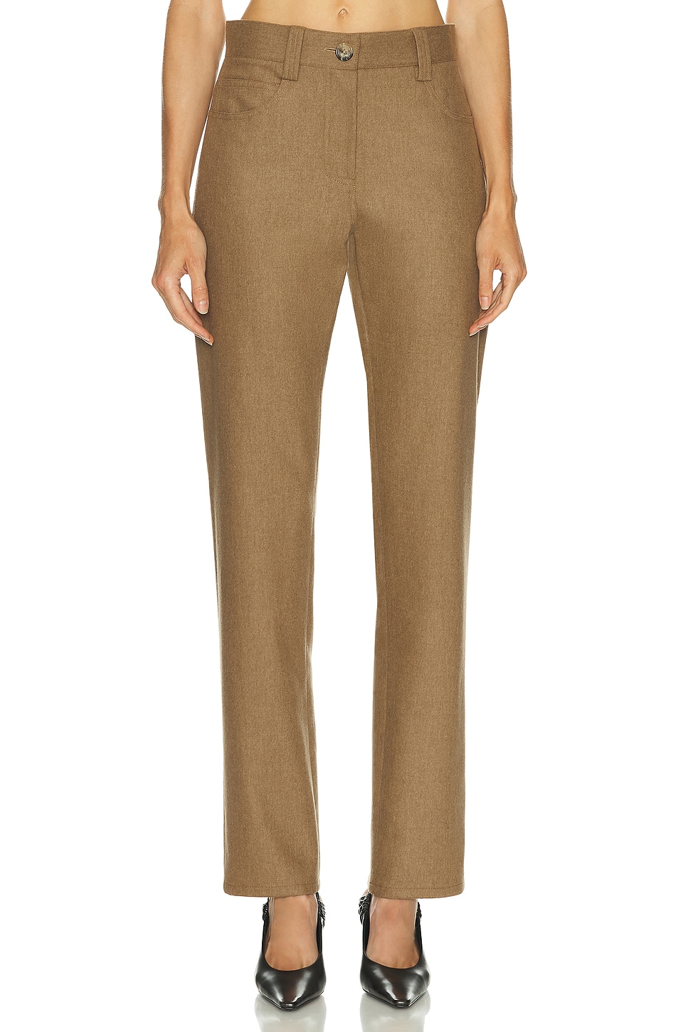 Khaite Callum Pant In Brown