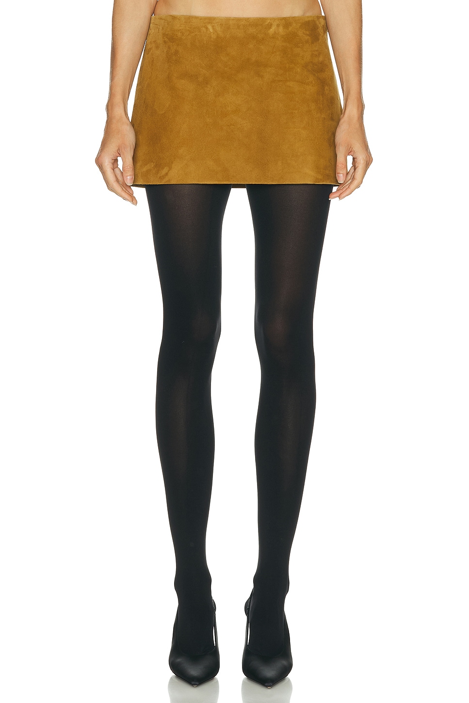 Image 1 of KHAITE Jett Skirt in Toffee