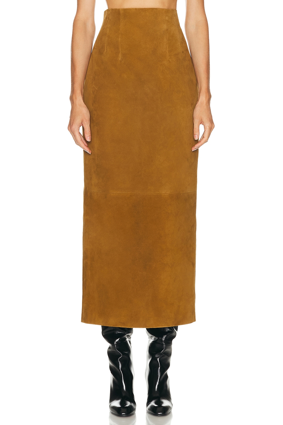Image 1 of KHAITE Loxley Skirt in Toffee
