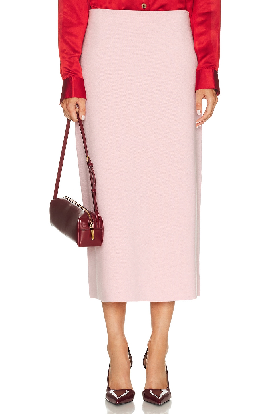 Image 1 of KHAITE Patri Skirt in Rosewater