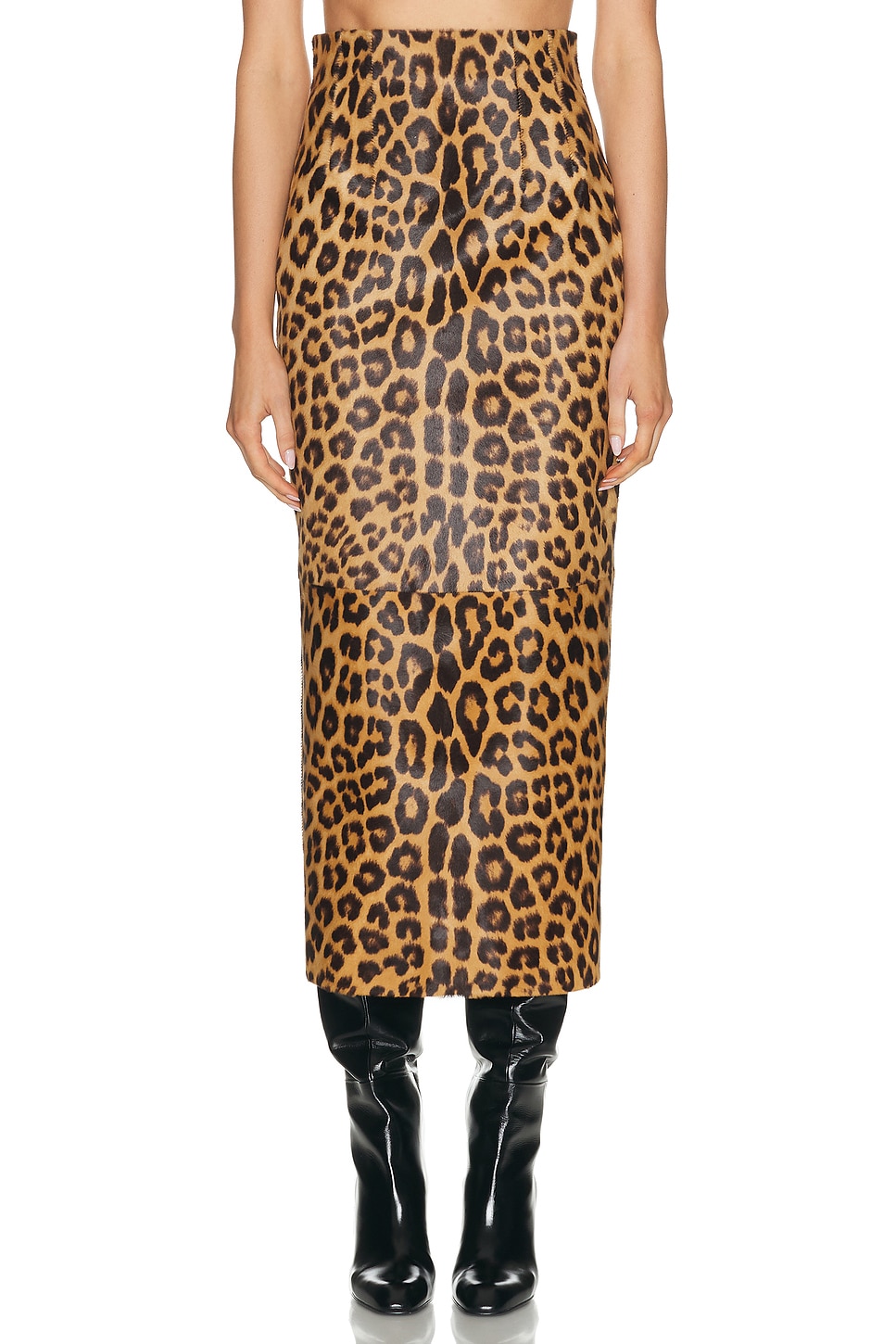 Image 1 of KHAITE Loxley Skirt in Leopard