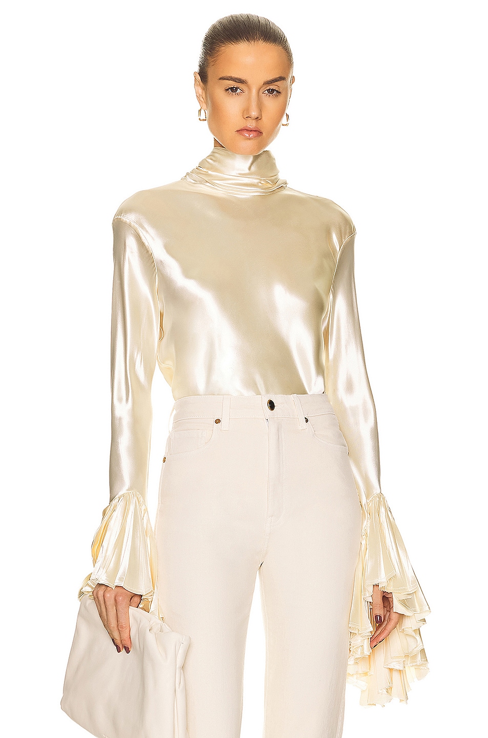 Image 1 of KHAITE Amelia Top in Champagne