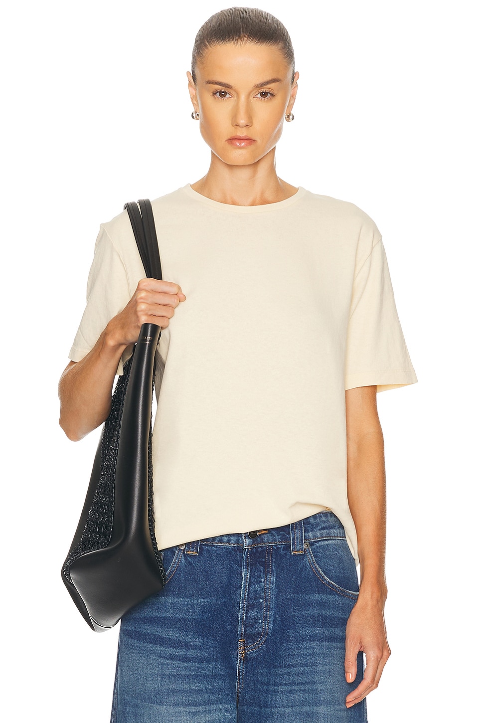 Khaite Mae Short Sleeve Tee In Yellow