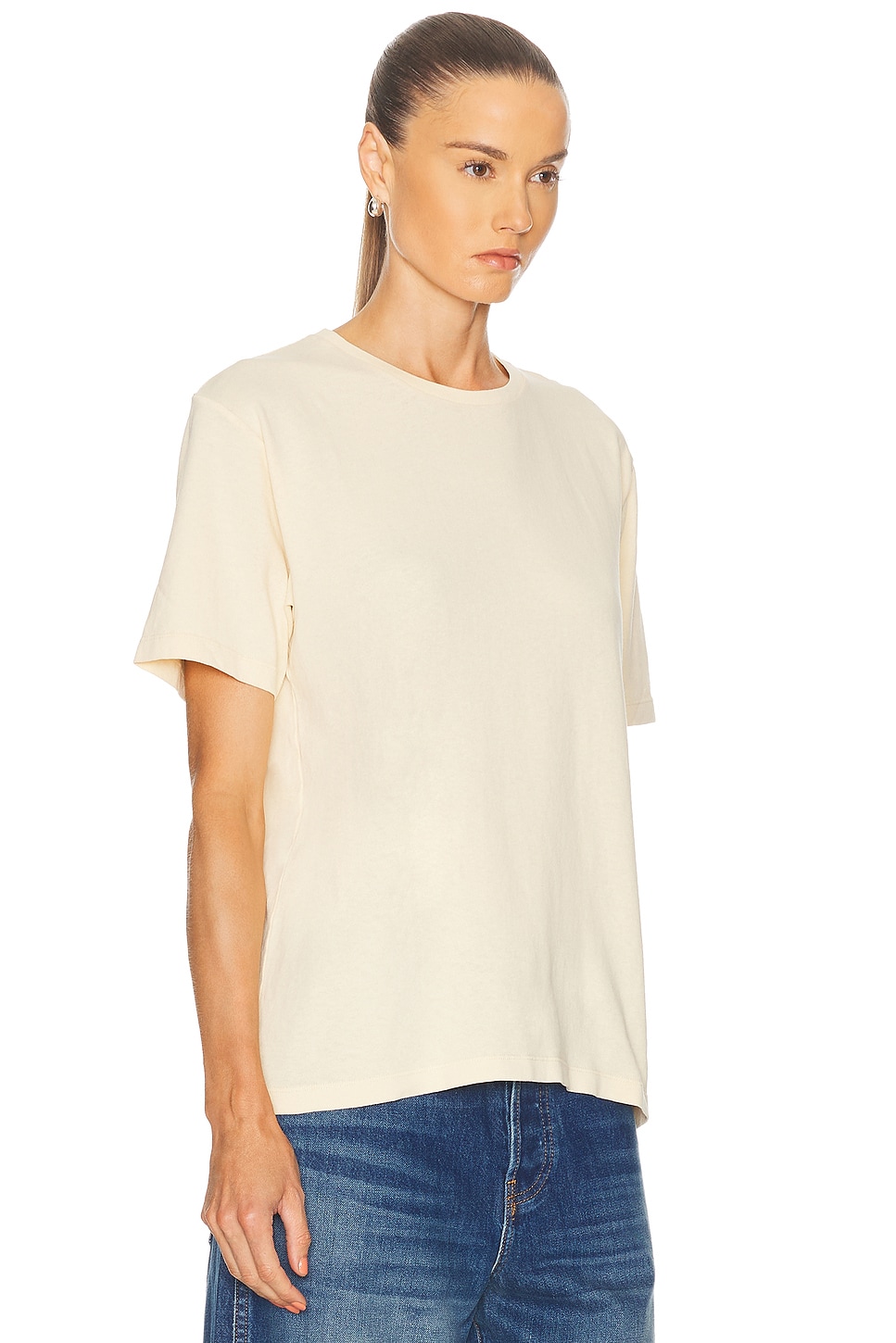 Khaite Mae Short Sleeve Tee In Yellow