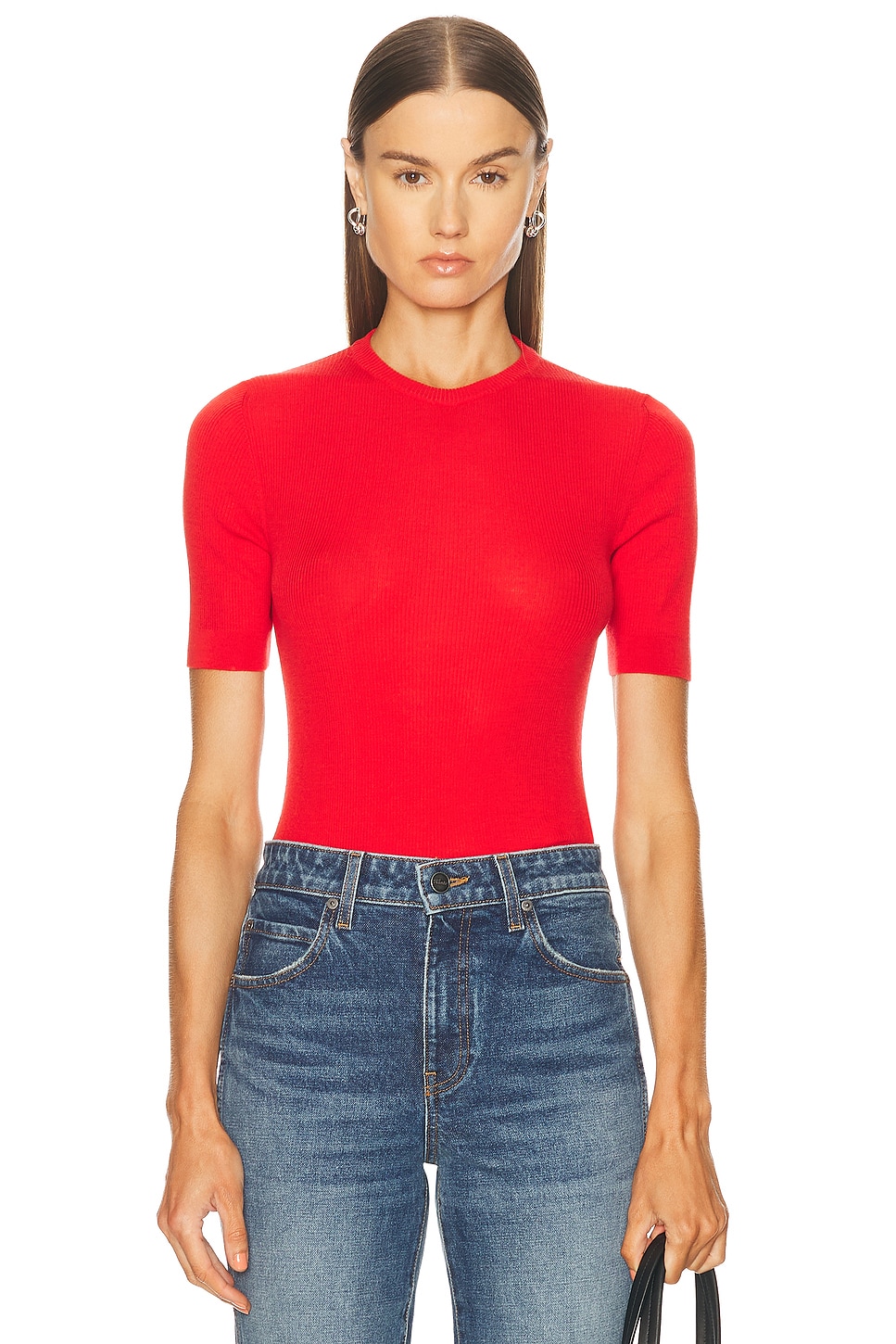 Image 1 of KHAITE Celina Top in Fire Red