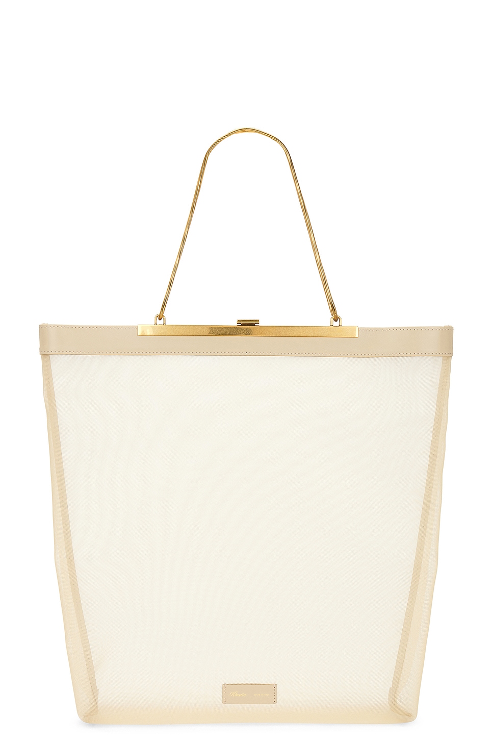 Augusta Chain Tote Bag in Beige