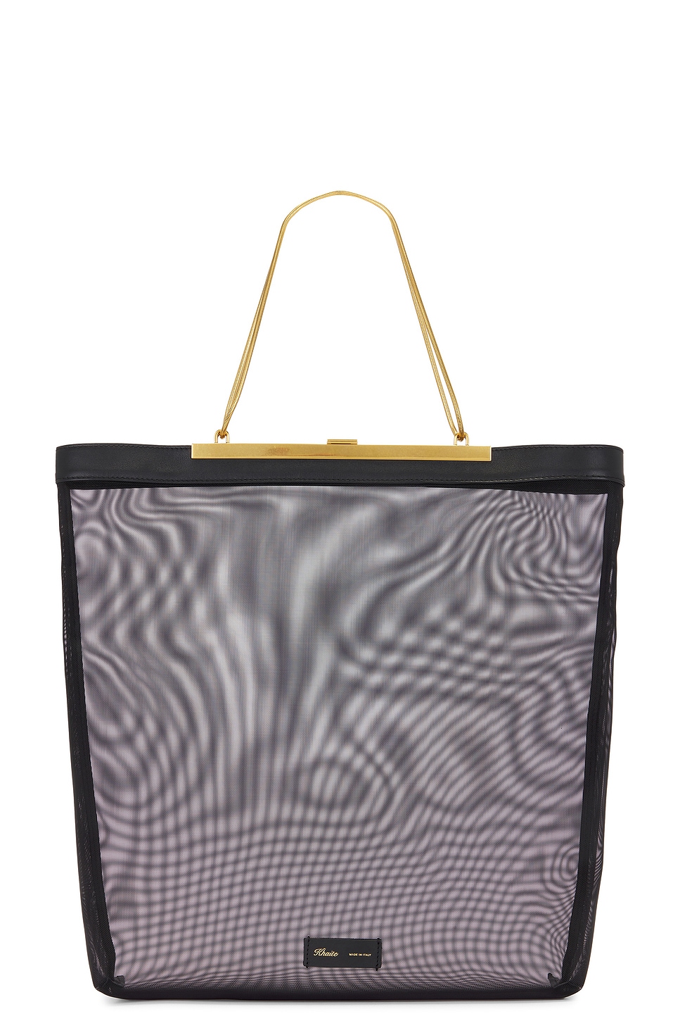 Augusta Chain Tote Bag in Black