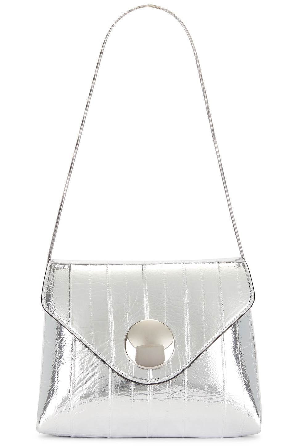 Shop Khaite Bobbi Shoulder Bag In Silver