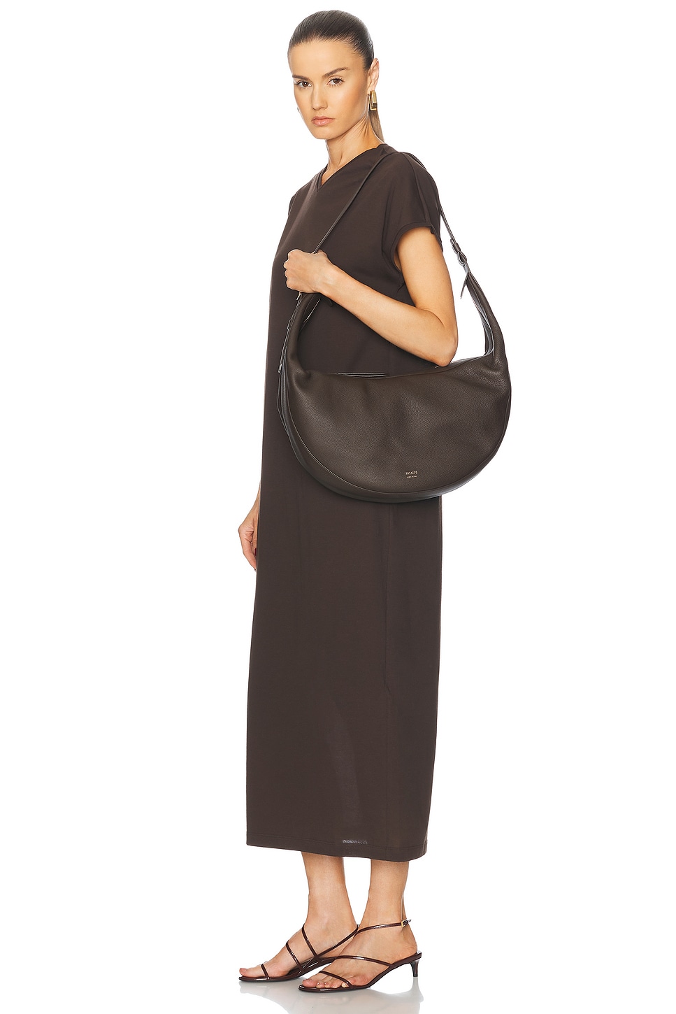 Khaite Augustina Hobo Bag In Dark Brown