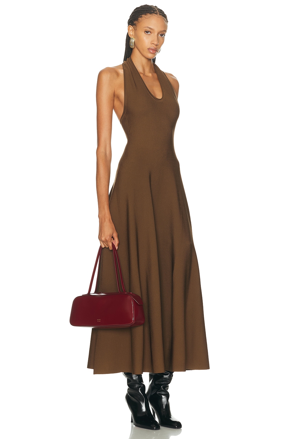 Khaite Simona Shoulder Bag In Burgundy