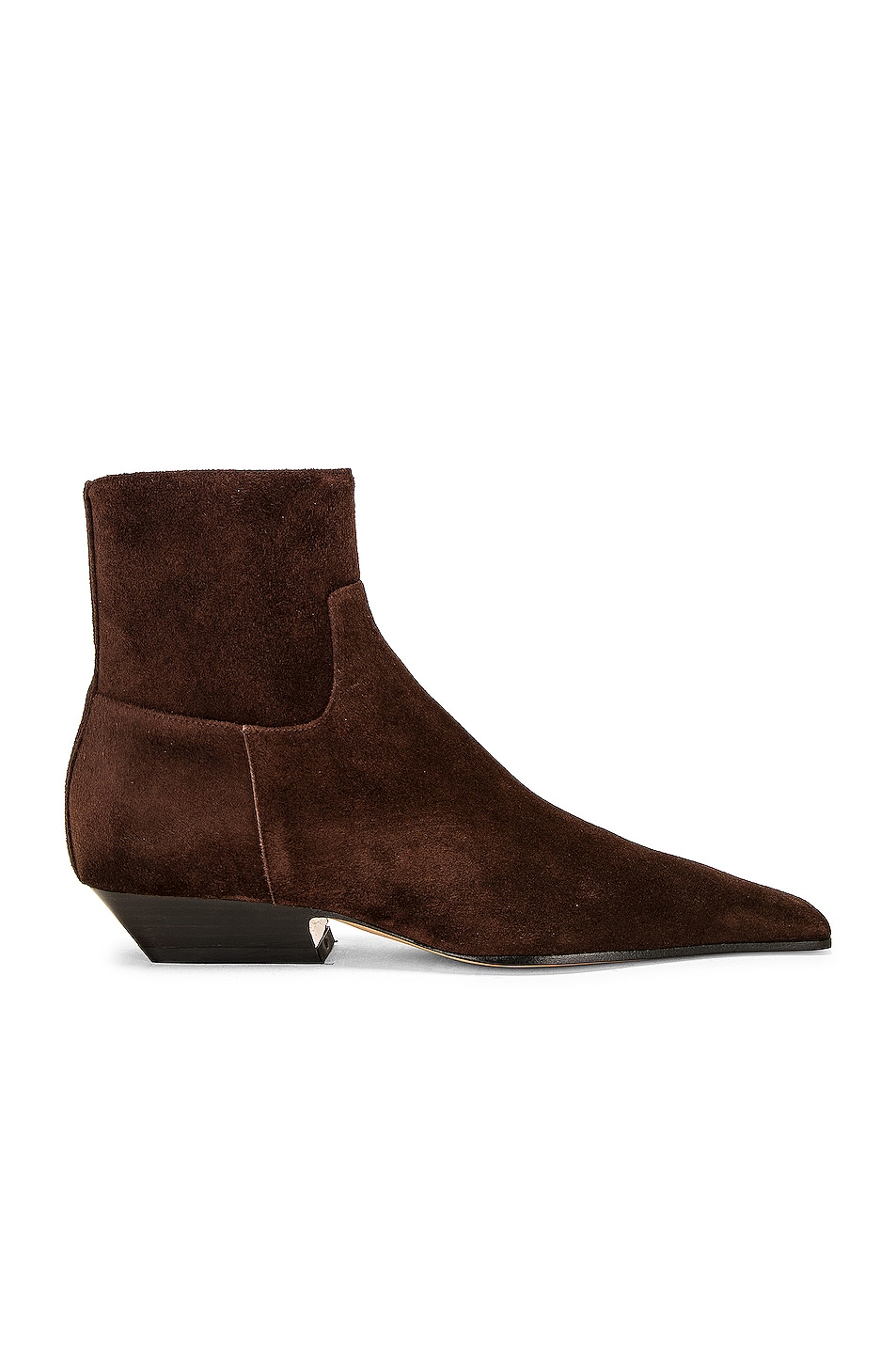 Image 1 of KHAITE Marfa Classic Flat Ankle Boot in Coffee