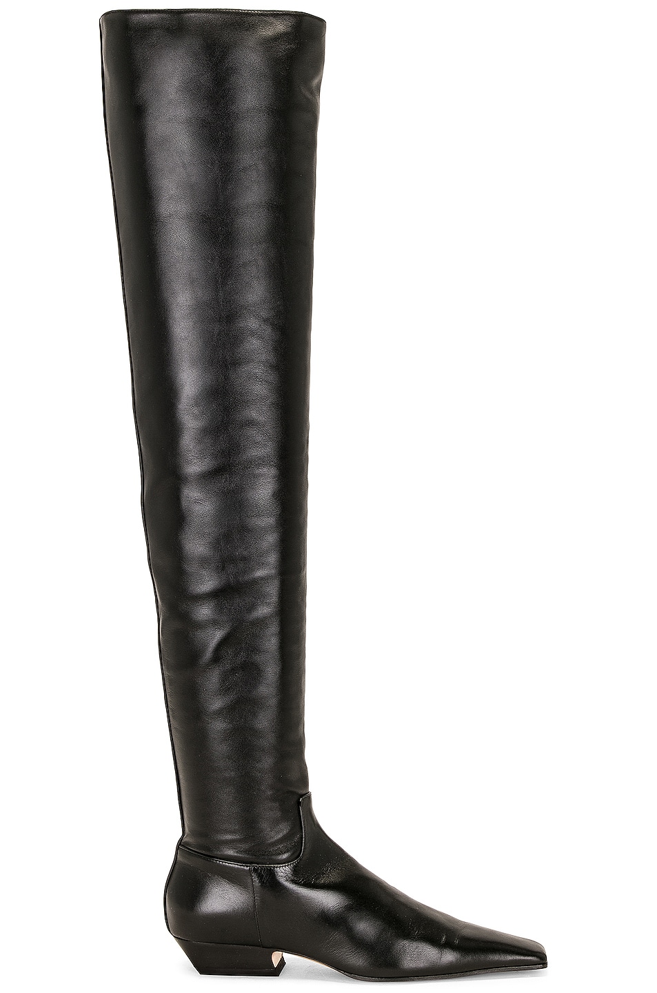 Image 1 of KHAITE Marfa Classic Flat Over The Knee Boot in Black