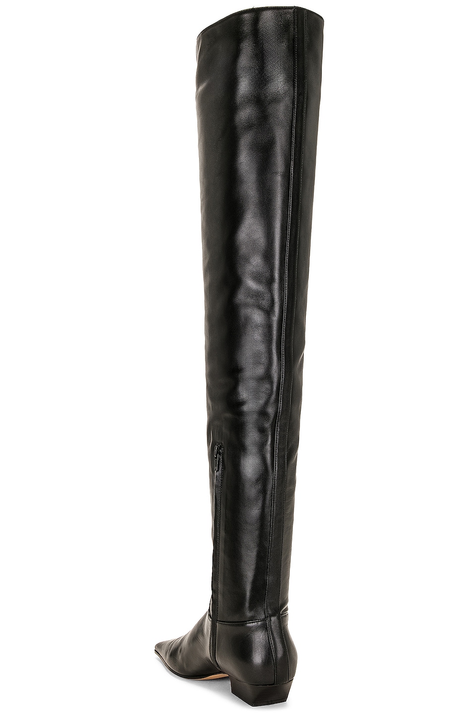 KHAITE Marfa Classic Flat Over The Knee Boot in Black | FWRD