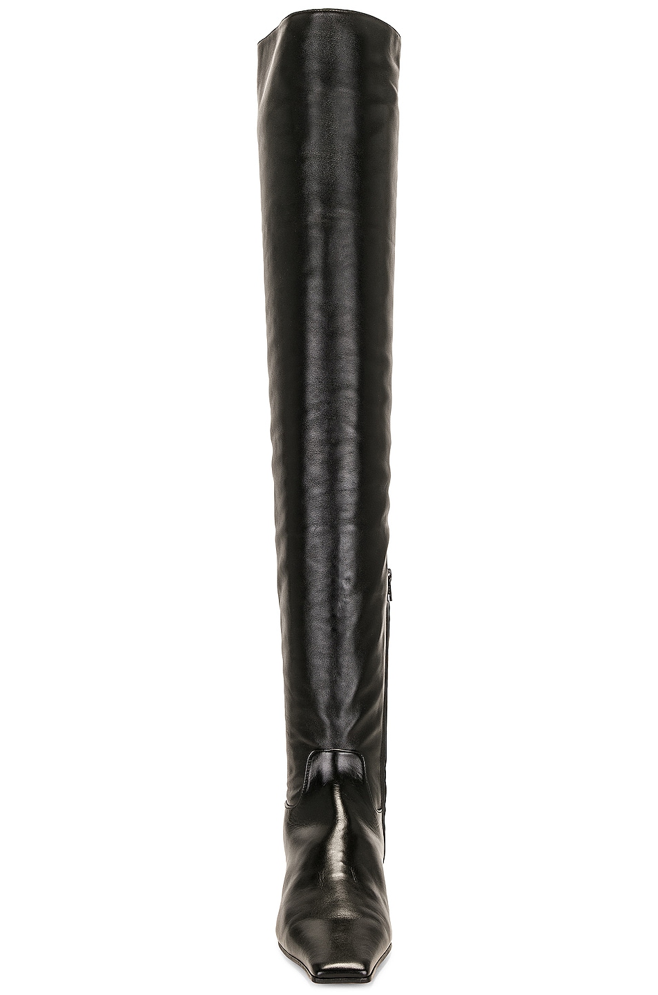 KHAITE Marfa Classic Flat Over The Knee Boot in Black | FWRD