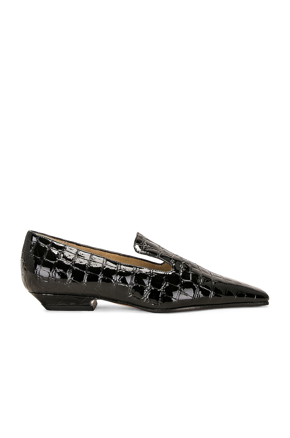 Image 1 of KHAITE Marfa Classic Flat Loafer In Black in Black