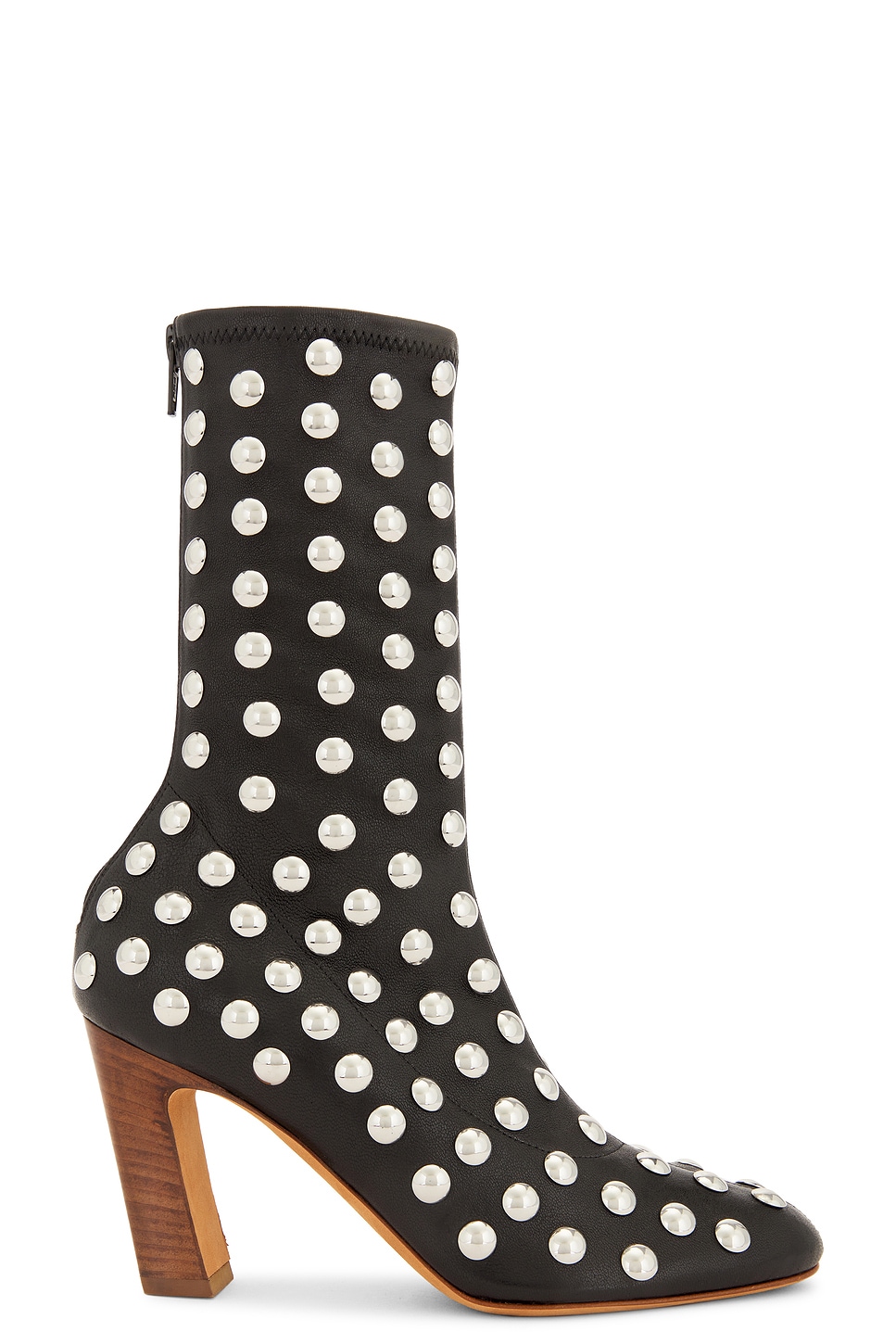 Shop Khaite Apollo 85 Mid Heel Boot In Black