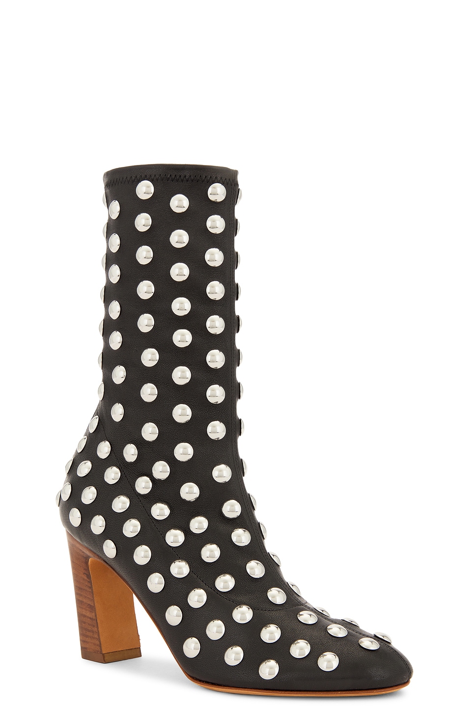 Shop Khaite Apollo 85 Mid Heel Boot In Black