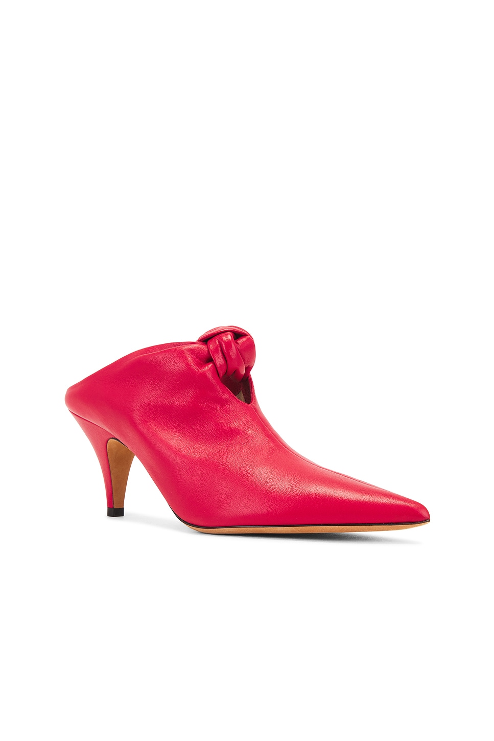 Shop Khaite Rowan 75 Mule Heel In Red