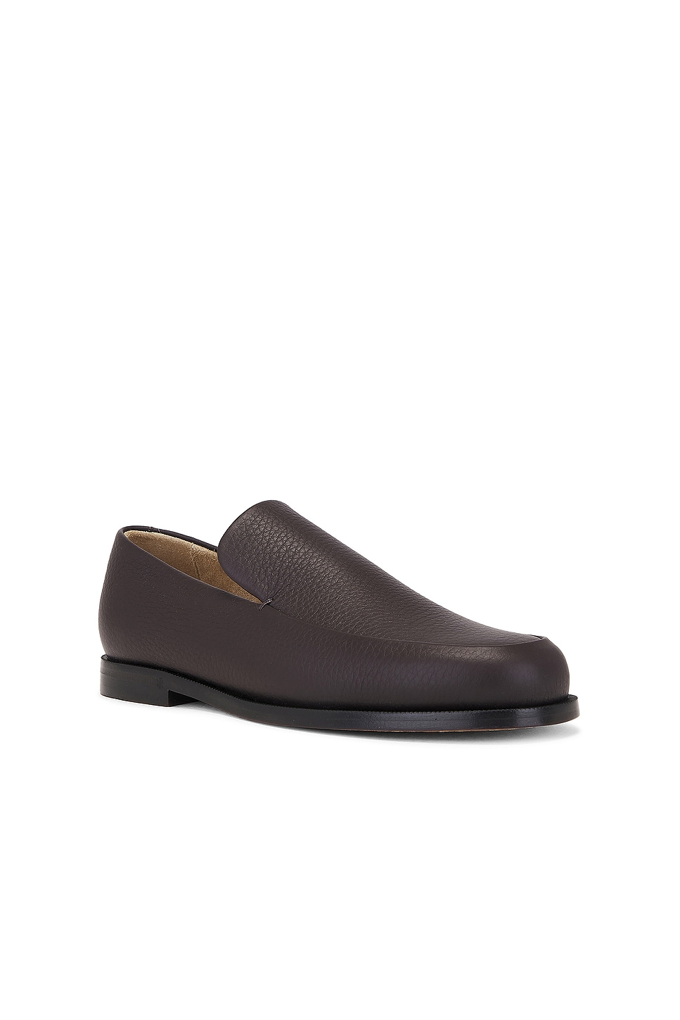 Shop Khaite Alessio Loafer In Dark Brown