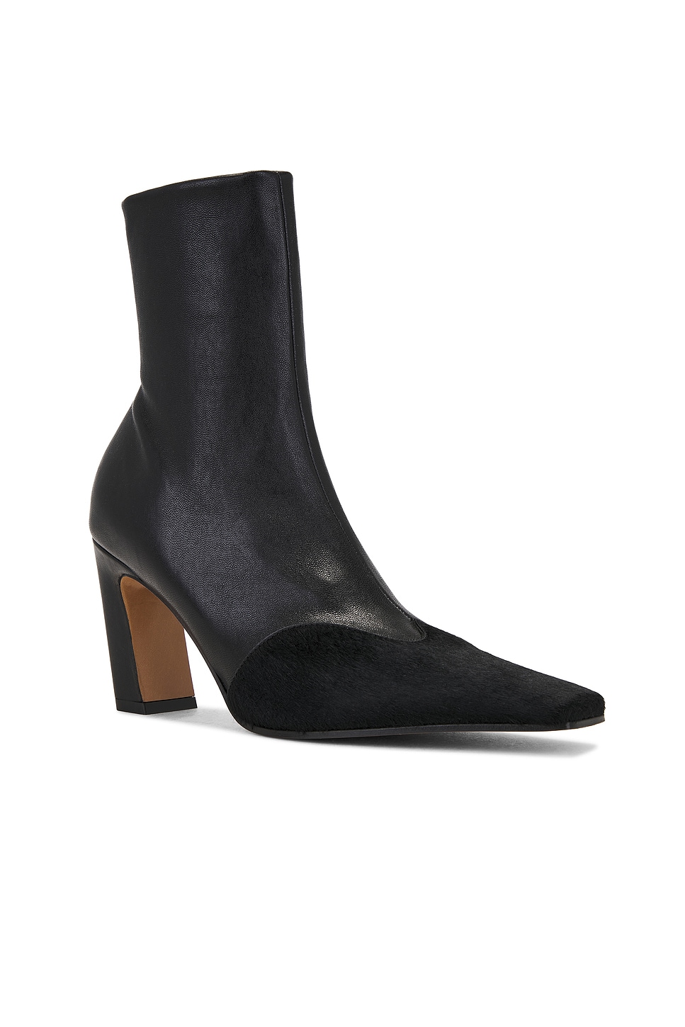 Khaite Dallas Leather Ankle Boots In Black