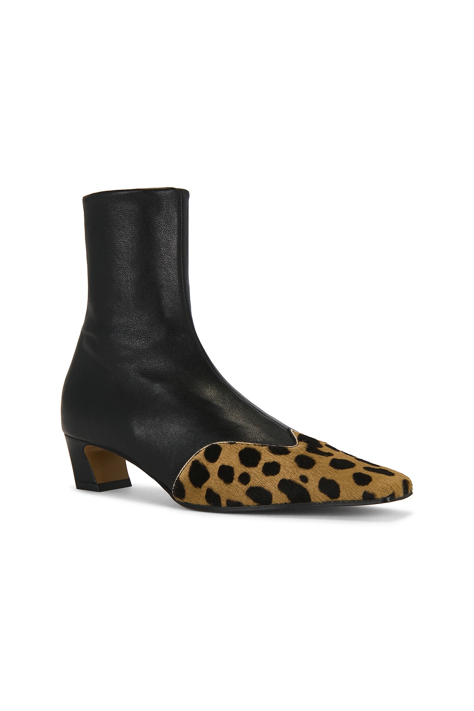Khaite Nevada Ankle Stretch Boot In Animal Print