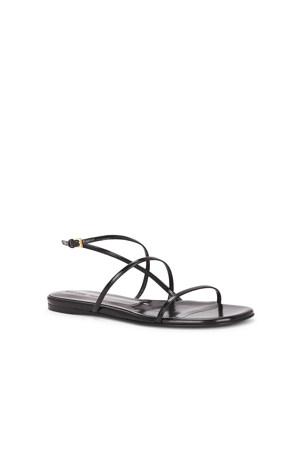 Shop Khaite Loop Flat Sandal In Black